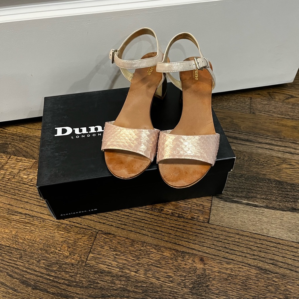 Dune London Pink Sandals with Ankle Strap and Open Toe